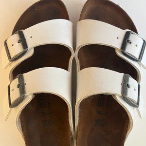 White Arizona Birkenstocks Size 35 Girls